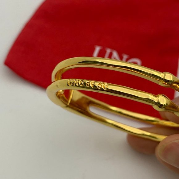 Uno de 50 Tailormade Bracelet open Bracelet Ikon shape Bracelet Gold - Picture 7 of 10